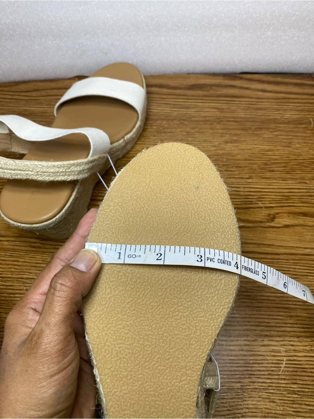Torrid Women's Espadrille Wedge Sandals Ankle Strap Slip On White Size 11 New